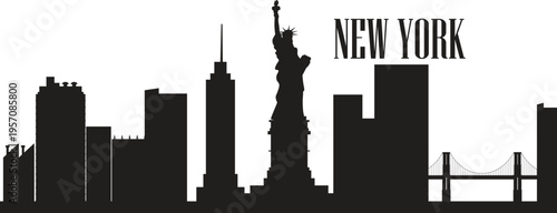 New York skyline prepared in vector