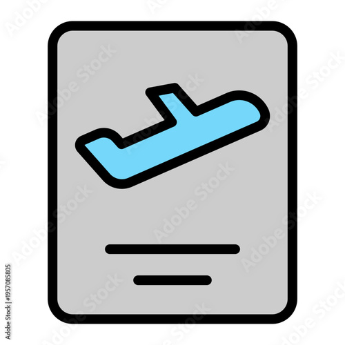 Arrival Stamp  Vector Filled Icon Design