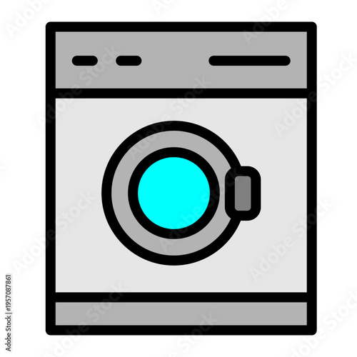 0Hotel Laundry Service Vector Filled Icon Design