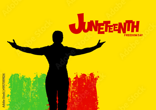 Juneteenth banner. Freedom day. Juneteenth Independence Day.	