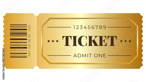 gold ticket design