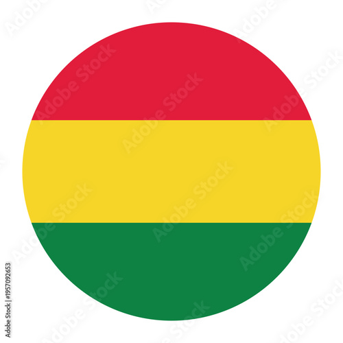 Free Download Circular Bolivian flag badge. National symbol of Bolivia. - GFXLoad
