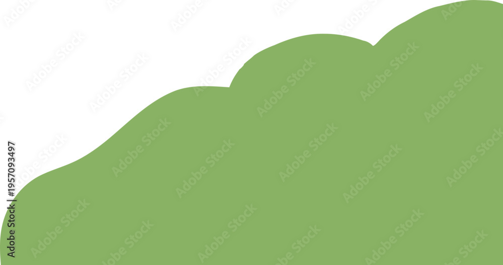 Fototapeta premium Green hill ground shape illustration