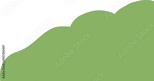 Green hill ground shape illustration