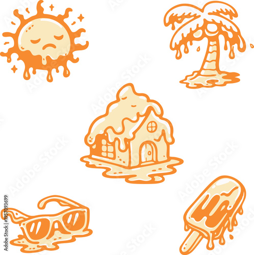 Melting Summer Doodle Set