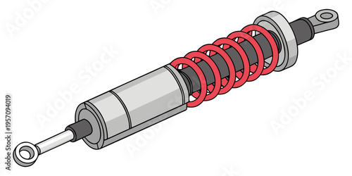 A closeup of a metal car engine and an electric guitar with red cables and steel tools isolated on a white background.