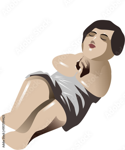 Polished Ceramic Infant Jesus Figurine Illustration Isolated on White Background