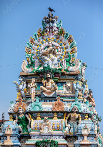 Canvas Print A gopuram at Koneswaram Kovil at Trincomalee in Sri Lanka