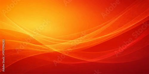 An abstract red background featuring fluid motion and flowing waves with vibrant blue and orange light patterns in a fractal vector illustration