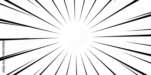 Concentrated line in comic style. Background material. Vector illustration