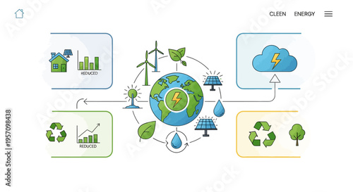 Set of eco-friendly infographic elements vector