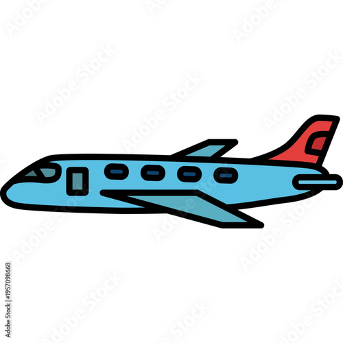 vector illustration of airplane