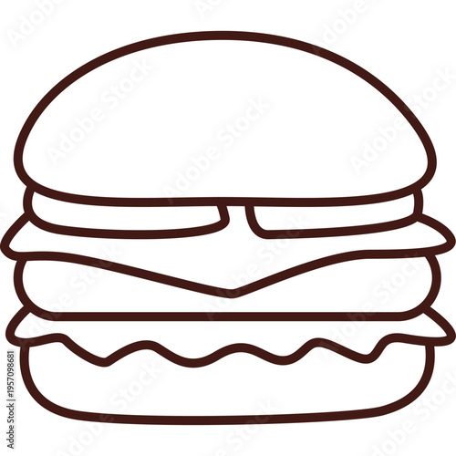 sandwich outline illustration
