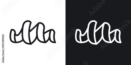 Peel clementine icon set in black and white stroke lines
