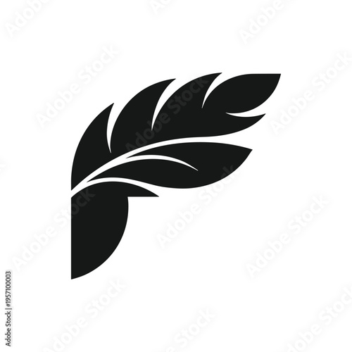 Black feather icon