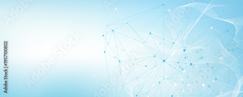 Global network connection concept. Big data visualization. Social network communication in the global computer networks. Internet technology. Business. Science. Vector illustration