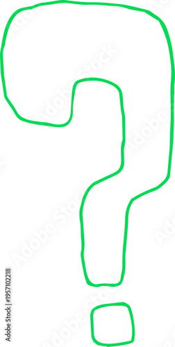 Question Mark Crayon Chalk Punctuation Sketch Doodle Hand Drawn