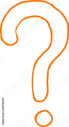 Question Mark Crayon Chalk Punctuation Sketch Doodle Hand Drawn