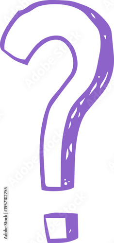 Question Mark Crayon Chalk Punctuation Sketch Doodle Hand Drawn