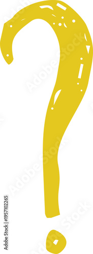 Question Mark Crayon Chalk Punctuation Sketch Doodle Hand Drawn