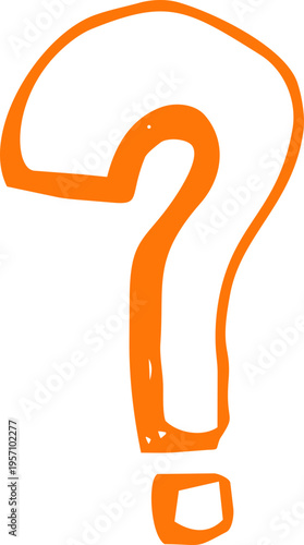 Question Mark Crayon Chalk Punctuation Sketch Doodle Hand Drawn