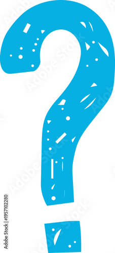 Question Mark Crayon Chalk Punctuation Sketch Doodle Hand Drawn