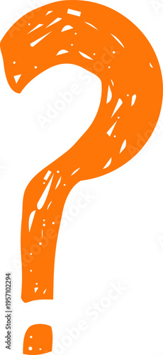 Question Mark Crayon Chalk Punctuation Sketch Doodle Hand Drawn