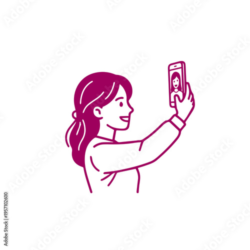 A Girl Taking Selfie
