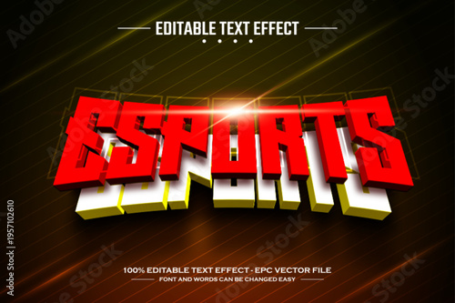 Esports 3D editable text effect template