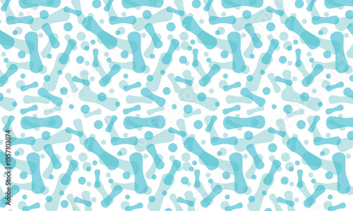 Probiotics Seamless Pattern Gut Bacteria Microbiome Background