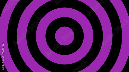 Hypnotic Purple and Black Concentric Circles Optical Illusion Background