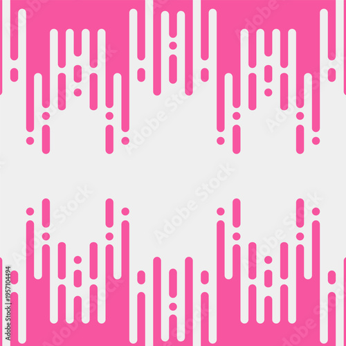 Abstract pink rounded line halftone transition. Vector