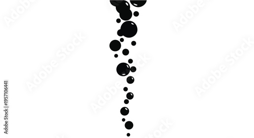 3D question mark made of colorful pills bubbles and molecular spheres on white background