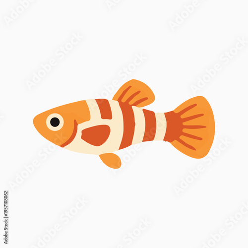 Cute cartoon sea fish 