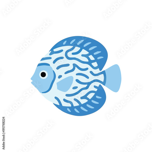 Cute cartoon sea fish 