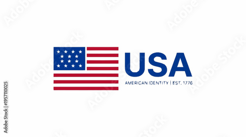American dentistry logo features USA flag and text on white background