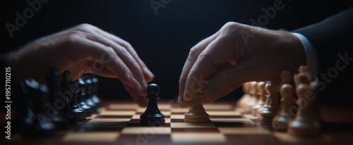 A gripping chess battle highlights strategic tactics and astute foresight.