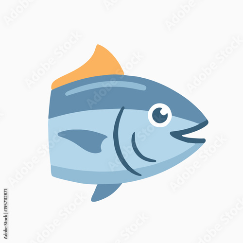 Cartoon Tuna Fish Characters and Illustrations Set