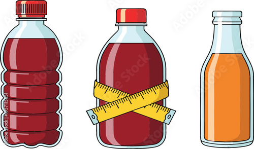 Ketchup Bottles in Various Packaging Designs with Twist Cap and Label Graphics