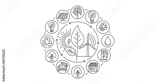 Set of 16 eco friendly icons vector, sustainability symbols