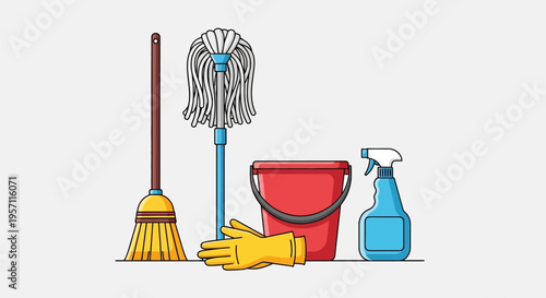 Essential Cleaning Supplies for a Spotless Home or Office.