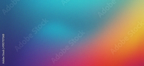 Vibrant abstract gradient background featuring a smooth blend of blue, turquoise, purple, red, orange, and yellow colors, ideal for modern design projects, websites, and presentations.
