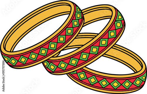 Traditional Gold Bangles Set Design. Elegant Bridal Bangles Collection. Colorful Glass Bangles Assortment. Ethnic Jewelry Bangles Arrangement. Indian Wedding Bangles Set. Stylish Hand Bangles Accessor