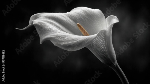 Minimal Flower Captured With Strong Negative Space Using a 70mm Lens at F3.2 for a Dramatic Effect on a Simple Background