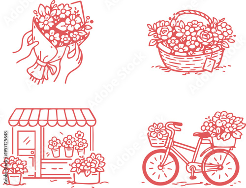 Flower Market Mini Scenes