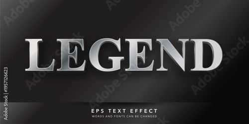 black legend editable text effect