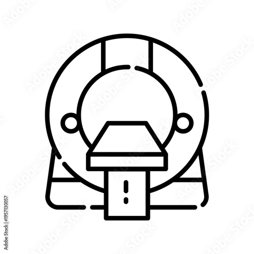 MRI Scan Icon Professional UI Symbol for Magnetic Resonance Imaging,