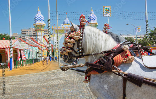 The April Fair in Seville, one of the most beautiful and colorful in the world.
