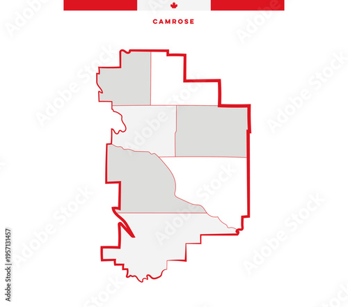 Camrose, AB, Canada - Municipalities of Alberta - Administrative map