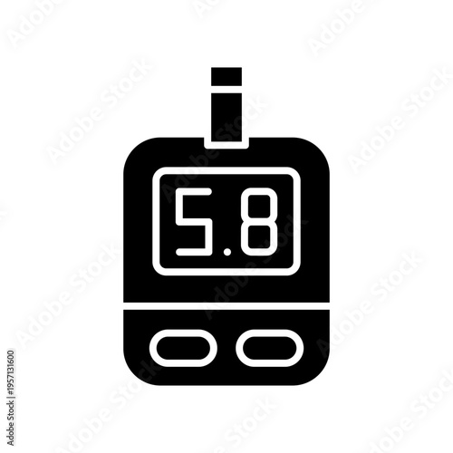 Blood Glucose Icon Professional UI Symbol for Diabetes Monitoring,